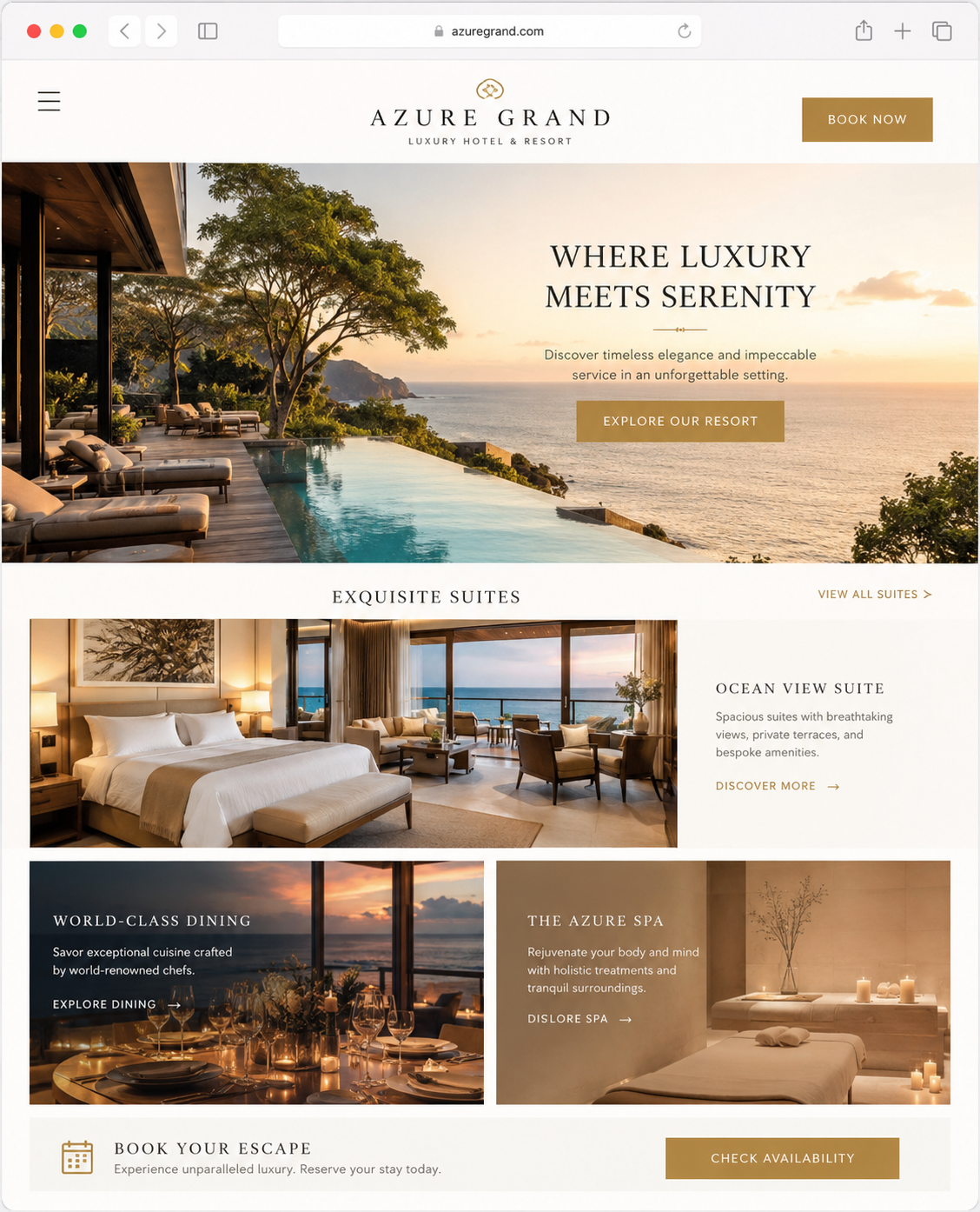 High-End Hotel website preview