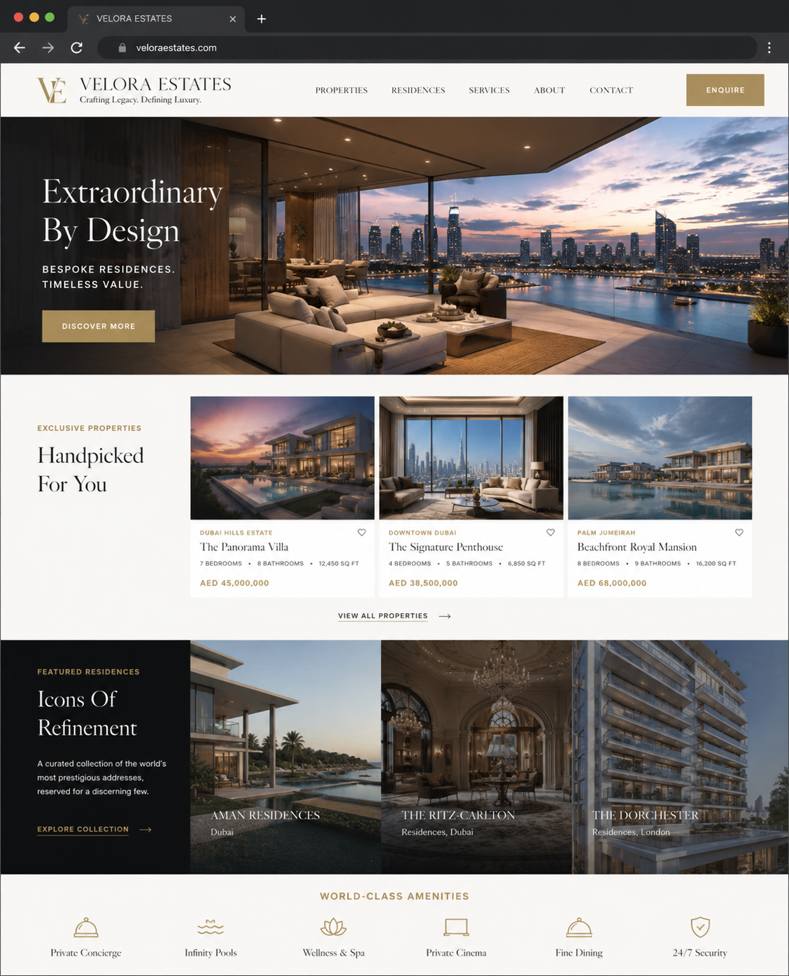 Luxury Real Estate website preview