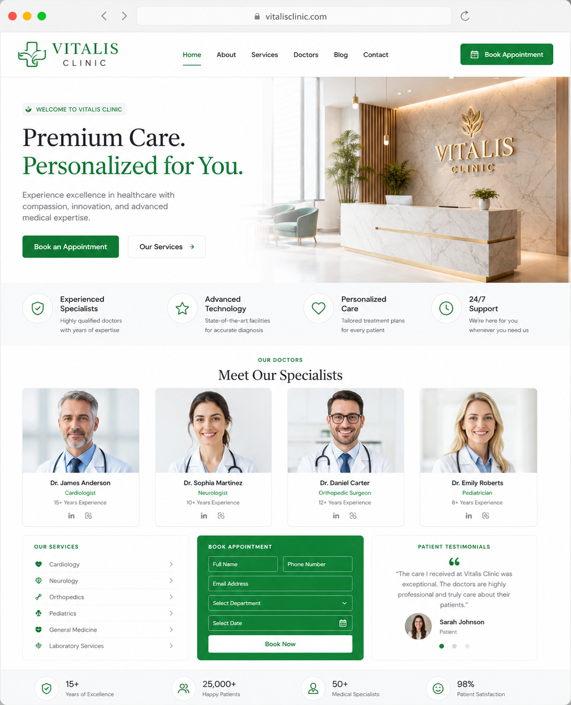 Medical Center website preview